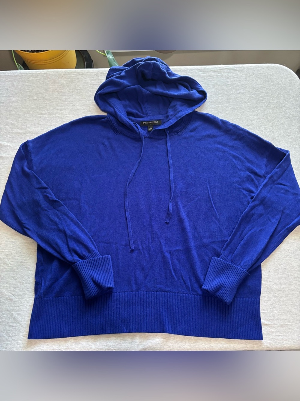 Banana Republic Royal Blue Hooded Sweater Knit Pullover Women’s L